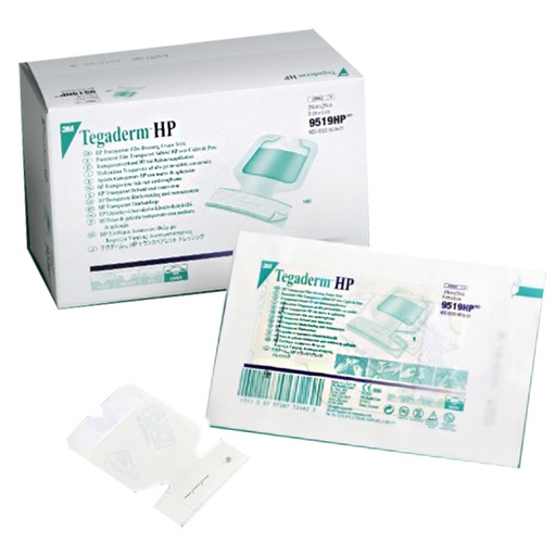 [MMM-9519HP] Transparent Film Dressing 3M™ Tegaderm™ HP Square 2-3/8 X 2-3/8 Inch Frame Style Delivery With Label Sterile