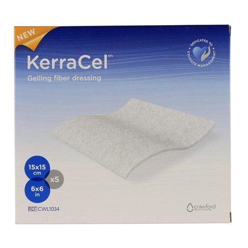 [MMM-CWL1034] Gelling Fiber Dressing KerraCel™ Carboxymethyl Celluose 6 X 6 Inch