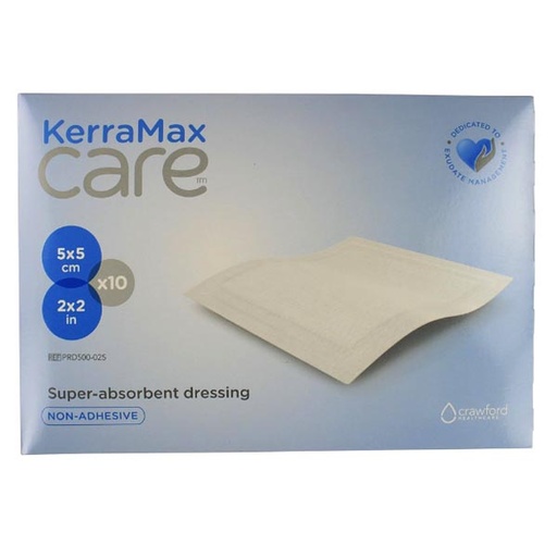 [MMM-PRD500-025] Super Absorbent Dressing KerraMax Care® Nonwoven 2 X 2 Inch Sterile