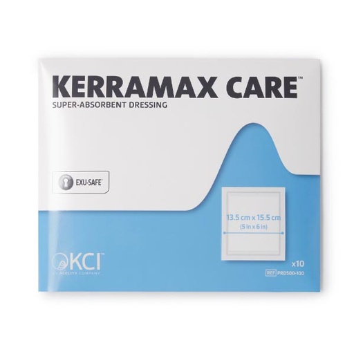 [MMM-PRD500-100] Super Absorbent Dressing KerraMax Care® Nonwoven 5 X 6 Inch Sterile