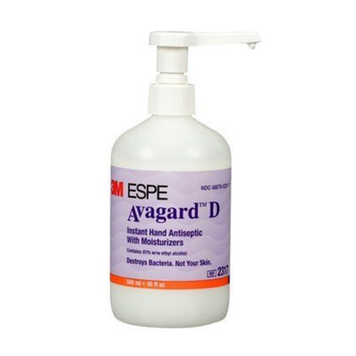 [MMM-2317] Avagard D Instant Hand Antiseptic, 500ml Pump Bottle, 12/cs (Item is considered HAZMAT and cannot ship via Air or to AK, GU, HI, PR, VI)
