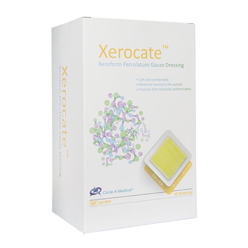 [CIR-261959] Xerocate Petrolatum Gauze Dressing, 5" x 9" Patch Peelable Foil Packs 50/bx