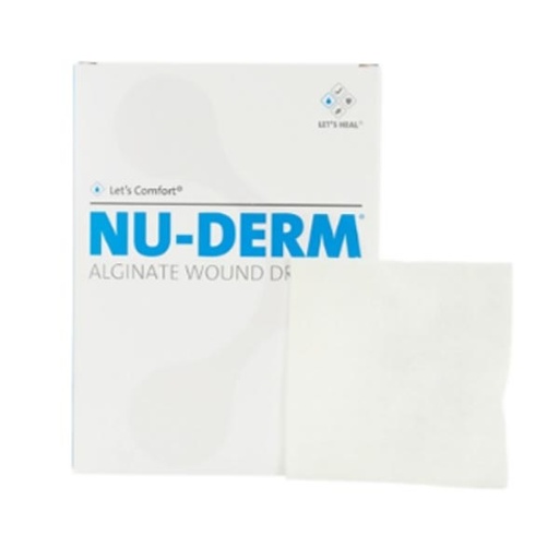 [MMM-AWD408] Alginate Dressing Nu-Derm® 4 X 8 Inch Rectangle High G (Guluronic Acid) Alginate / CMC (carboxymethylcellulose fiber) Sterile