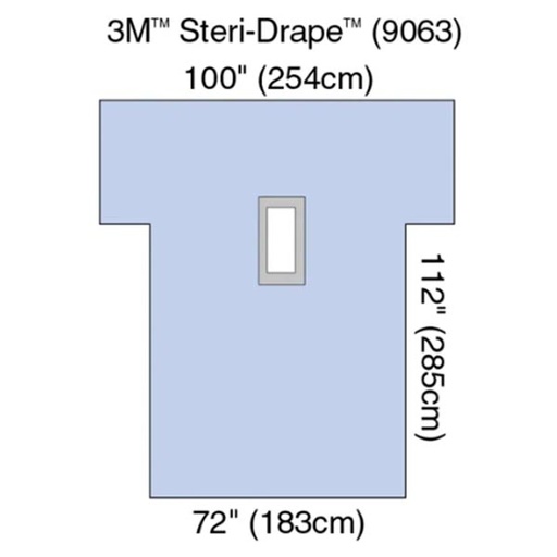 [MMM-9063] Abdominal Drape 3M™ Steri-Drape™ Laparotomy Drape 112 W X 100 L Inch Sterile