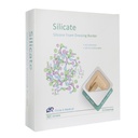 Silicate Silicone Border Foam Dressing, Gentle, 6" x 6", 10/bx