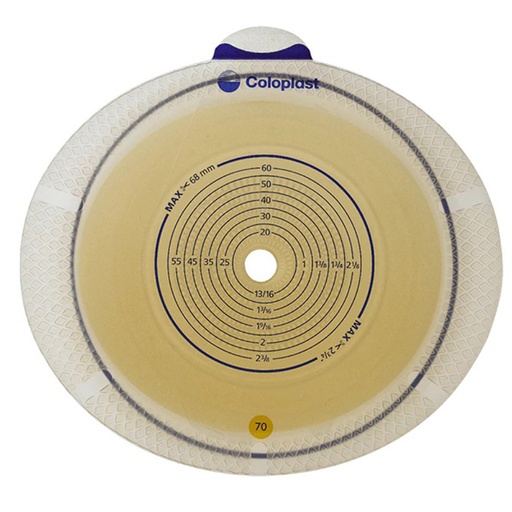 [COL-10106] Ostomy Barrier SenSura® Flex Xpro Trim to Fit, Standard Wear Double Layer Adhesive 70 mm Flange Yellow Code System 3/8 to 2-3/4 Inch Opening