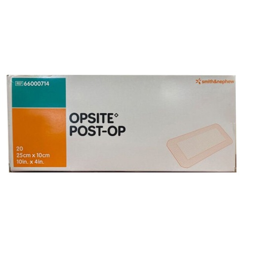 [SMI-66000714] Transparent Film Dressing with Pad OpSite Post Op Rectangle 10 X 4 Inch 3 Tab Delivery Without Label Sterile