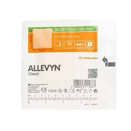 [SMI-66027643] Foam Dressing Allevyn 2 X 2 Inch Square Non-Adhesive without Border Sterile