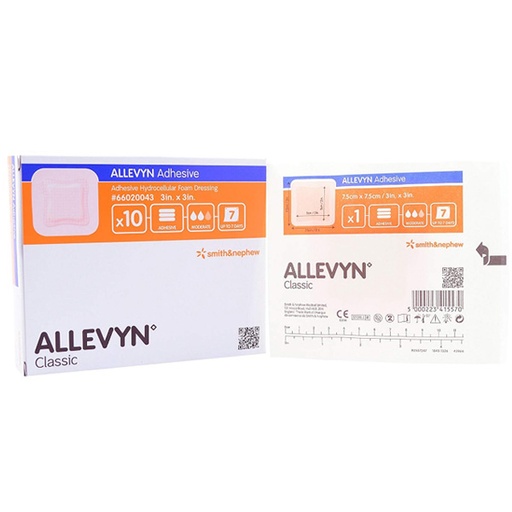 [SMI-66020403] Silicone Foam Dressing Allevyn Gentle Border 5 X 5 Inch Square Silicone Gel Adhesive with Border Sterile