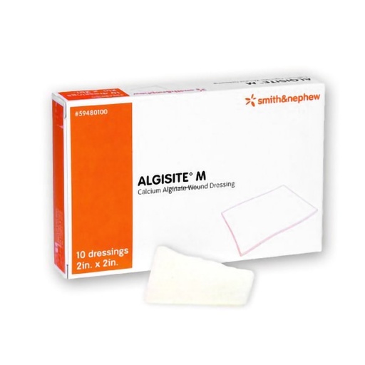 [SMI-59480100] Calcium Alginate Dressing AlgiSite M 2 X 2 Inch Square Calcium Alginate Sterile