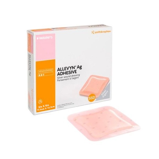 [SMI-66020973] Silver Foam Dressing Allevyn Ag Adhesive 5 X 5 Inch Square Sterile