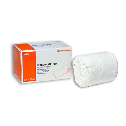 [SMI-4956] Impregnated Dressing Viscopaste® PB7 3 Inch X 10 Yard Open Weave Fabric Zinc Paste