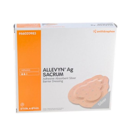 [SMI-66020983] Silver Foam Dressing Allevyn Ag Adhesive 6-3/4 X 6-3/4 Inch Sacral Sterile