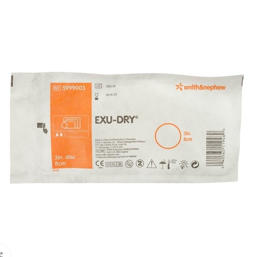 [SMI-5999003] Wound Dressing Exu-Dry Polyethylene / Rayon / Cellulose 3 Inch