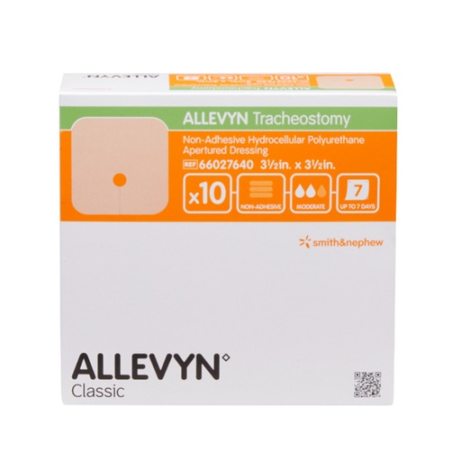 [SMI-66027640] Tracheostomy Dressing Allevyn Polyurethane Foam 3-1/2 X 3-1/2 Inch Sterile