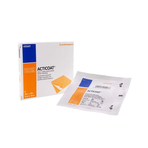 [SMI-20601] Silver Dressing Acticoat 2 X 2 Inch Square Sterile