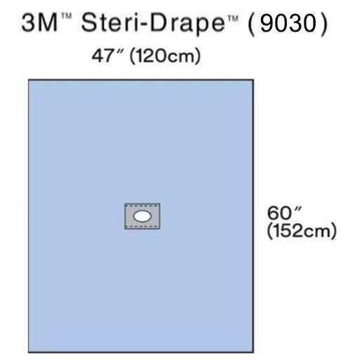 [MMM-9030] DRAPE, ADH APERTURE OVAL ABSRBFABRIC (80/CS)