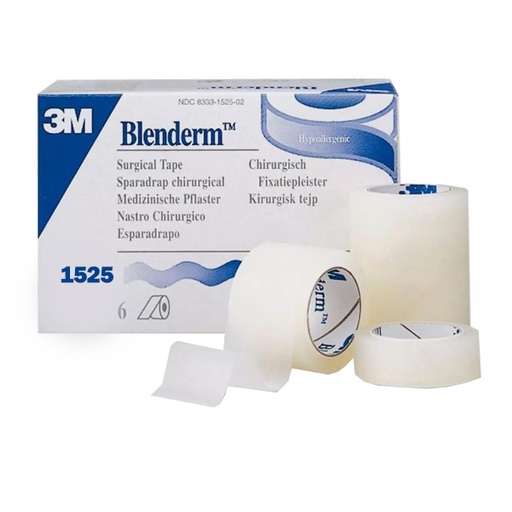 [MMM-1525-1] Medical Tape 3M™ Blenderm™ Waterproof Plastic 1 Inch X 5 Yard Transparent NonSterile