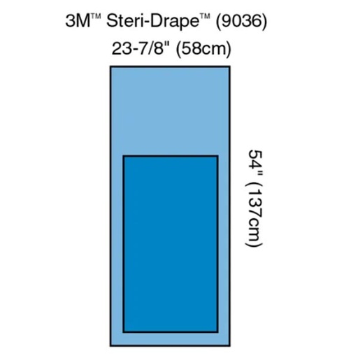 [MMM-9036] Mayo Stand Cover 3M™ Steri-Drape™ 23-7/8 W X 54 L Inch