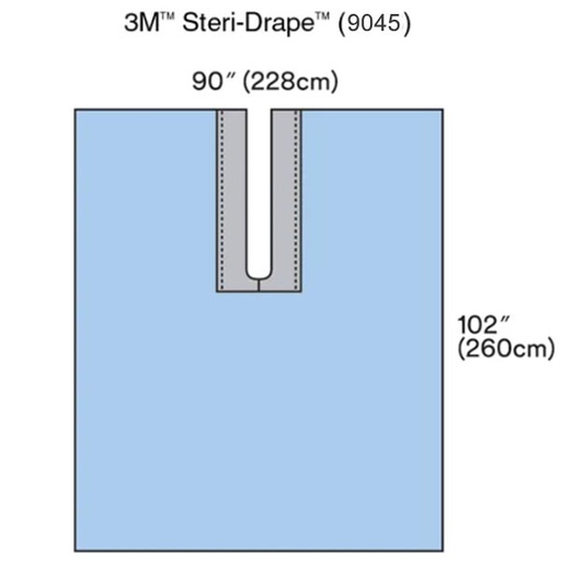 [MMM-9045] Surgical Drape 3M™ Steri-Drape™ Split Sheet 89 X 102 Inch Sterile