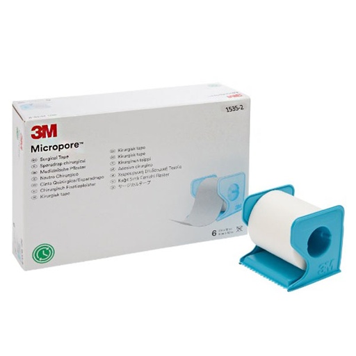 [MMM-1535-2] Medical Tape with Dispenser 3M™ Micropore™ Skin Friendly Paper 2 Inch X 10 Yard White NonSterile