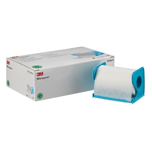 [MMM-1535-3] Medical Tape with Dispenser 3M™ Micropore™ Skin Friendly Paper 3 Inch X 10 Yard White NonSterile