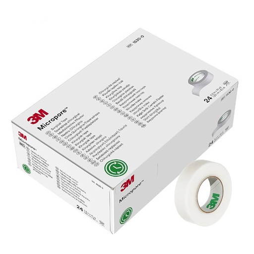 [MMM-1530-0] Medical Tape 3M™ Micropore™ Easy Tear Paper 1/2 Inch X 10 Yard White NonSterile
