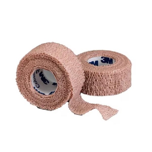 [MMM-1581] Cohesive Bandage 3M™ Coban™ 1 Inch X 5 Yard Standard Compression Self-adherent Closure Tan NonSterile