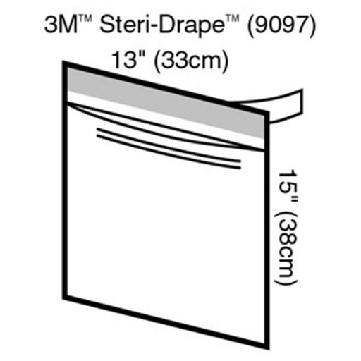 [MMM-9097] Steri-Drape™ Instrument Pouch, 13" x 15", Large, Clear Plastic, 100/bx, 2 bx/cs