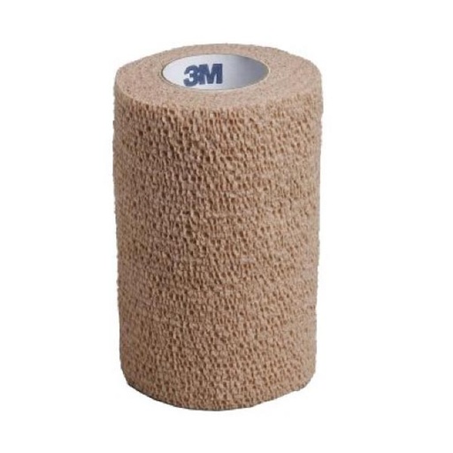 [MMM-1584] Cohesive Bandage 3M™ Coban™ 4 Inch X 5 Yard Standard Compression Self-adherent Closure Tan NonSterile