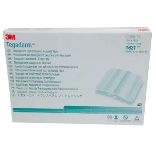 [MMM-1621] Transparent Film Dressing 3M™ Tegaderm™ Rectangle 4 X 4-3/4 Inch Frame Style Delivery Without Label Sterile