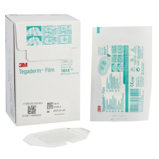 [MMM-1614] Transparent Film Dressing with Border 3M™ Tegaderm™ Rectangle 2-3/8 X 2-3/4 Inch Frame Style Delivery With Label Sterile