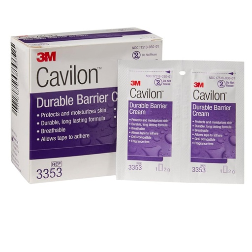 [MMM-3353] Skin Protectant 3M™ Cavilon™ 2 Gram Individual Packet Unscented Cream CHG Compatible