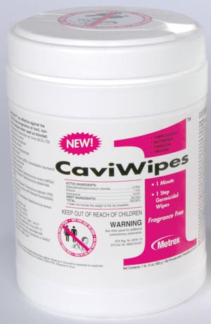 [MET-13-5100] CaviWipes1™ Surface Disinfectant Premoistened Alcohol Based Manual Pull Wipe 160 Count Canister Disposable Alcohol Scent NonSterile