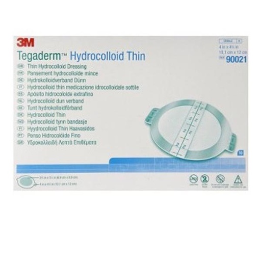 [MMM-90021] Hydrocolloid Dressing 3M™ Tegaderm™ Thin 4 X 4-3/4 Inch Oval Sterile