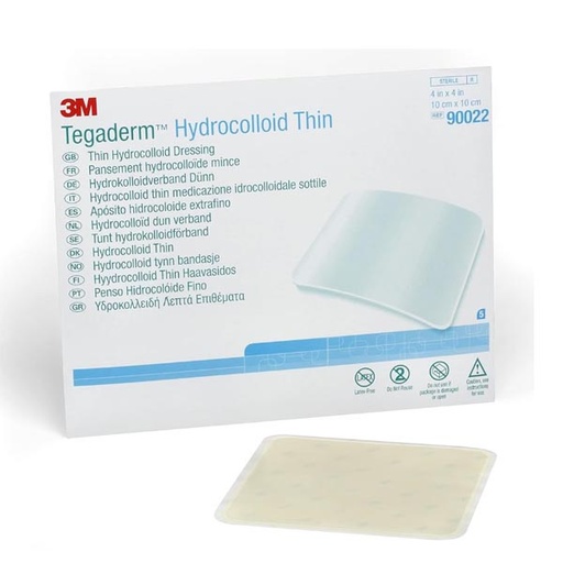 [MMM-90022] Hydrocolloid Dressing 3M™ Tegaderm™ Thin 4 X 4 Inch Square Sterile