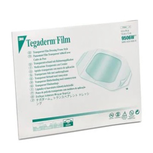 [MMM-9506W] Transparent Film Dressing 3M™ Tegaderm™ Rectangle 4 X 4-3/4 Inch Frame Style Delivery Without Label Sterile