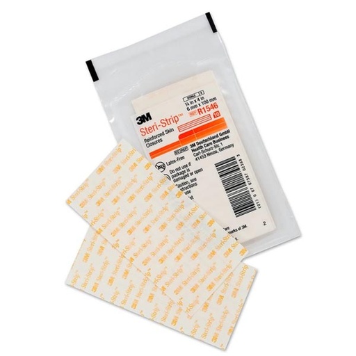 [MMM-R1546] Skin Closure Strip Steri-Strip™ 1/4 X 4 Inch Nonwoven Material Reinforced Strip White