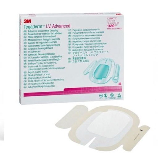 [MMM-1689] I.V. Specialty Dressing 3M™ Tegaderm™ I.V. Advanced Adhesive / Film 4 X 6-1/8 Inch Sterile