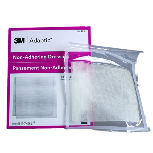 [MMM-2019] Impregnated Non-Adherent Dressing Adaptic™ 5 X 9 Inch Cellulose Acetate Mesh Petrolatum Emulsion Sterile