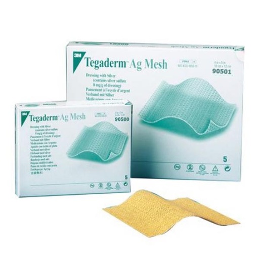 [MMM-90501] Silver Mesh Dressing 3M™ Tegaderm™ 4 X 5 Inch Rectangle Sterile