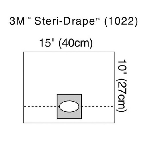 [MMM-1022] EENT Drape 3M™ Steri-Drape™ Refractive Drape 10 W X 15 L Inch Sterile