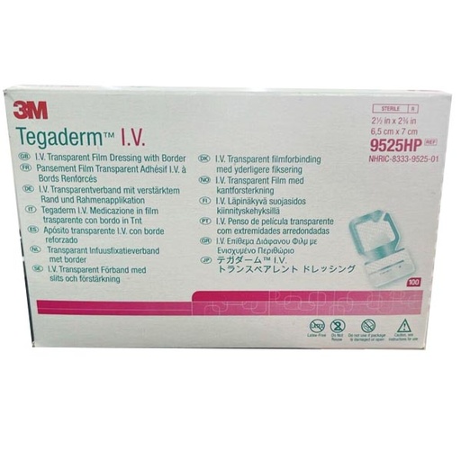 [MMM-9525HP] I.V. Specialty Dressing 3M™ Tegaderm™ Adhesive / Film 2-1/2 X 2-3/4 Inch Sterile