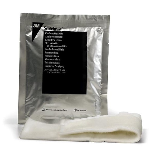 [MMM-75210] Padded Splint 3M™ Scotchcast™ Quick Step Double Sided Felt 2 X 10 Inch Felt / Fiberglass White
