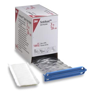 [MMM-74003Q] Splint Roll 3M™ Scotchcast™ Quick Step Double Sided Felt 3 Inch X 15 Foot Felt / Fiberglass White