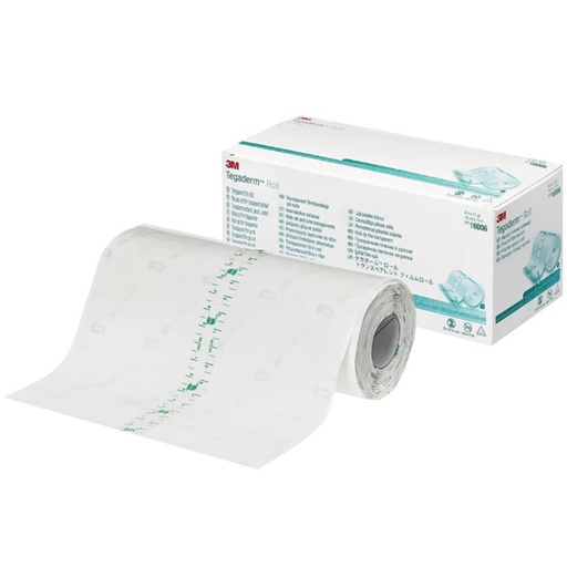 [MMM-16006] Transparent Film Dressing 3M™ Tegaderm™ Roll 6 Inch X 11 Yard 2 Tab Delivery Without Label NonSterile