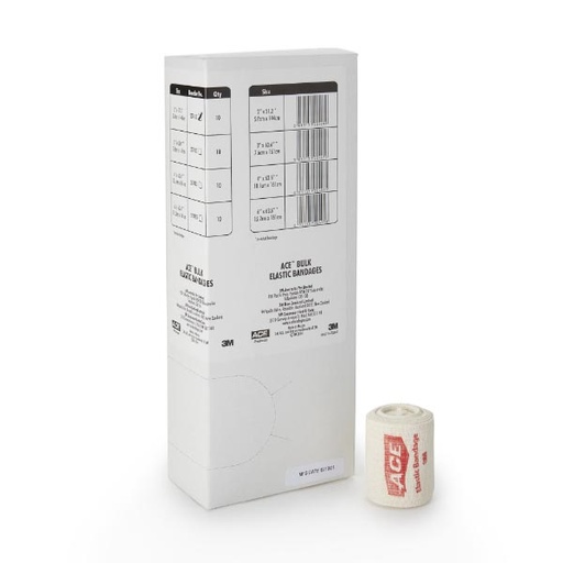 [MMM-207430] Elastic Bandage 3M™ ACE™ 2 Inch X 5 Yard Standard Compression Clip Detached Closure Tan NonSterile