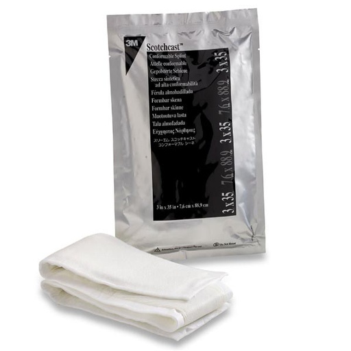 [MMM-75335] Padded Splint 3M™ Scotchcast™ Quick Step Double Sided Felt 3 X 35 Inch Felt / Fiberglass White