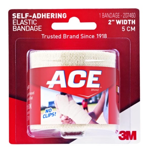 [MMM-207460] Elastic Bandage 3M™ ACE™ 3 Inch Width Standard Compression Self-adherent Closure Tan NonSterile