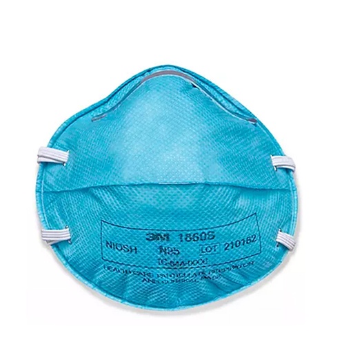 [MMM-1860S] Particulate Respirator / Surgical Mask 3M™ Medical N95 Cup Elastic Strap Small Blue NonSterile ASTM F1862 Adult